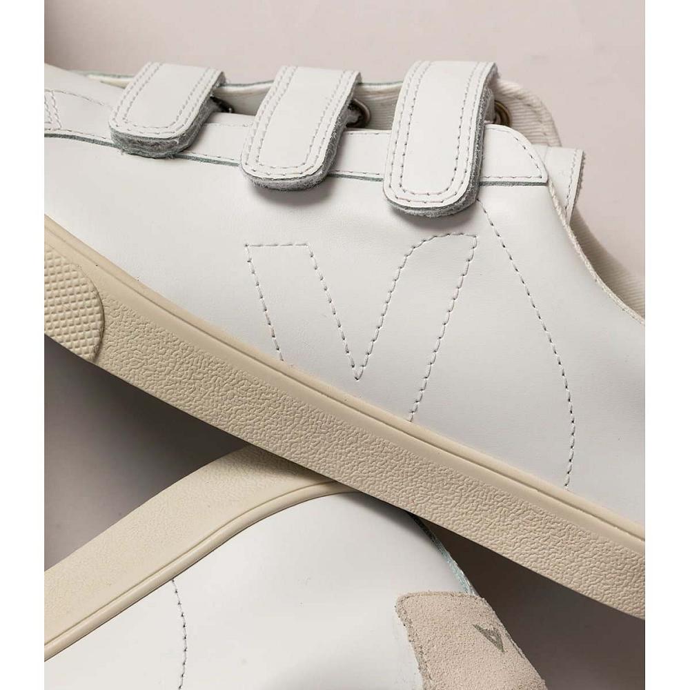 White Women's Veja 3-LOCK LEATHER Sneakers | AU 613BEX